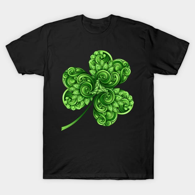 Decorative Clover Leaf Talisman T-Shirt by lissantee